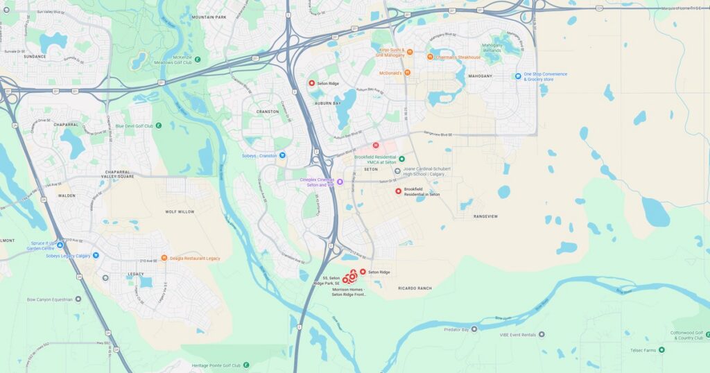 Detailed city map showing roads, parks, and landmarks in the downtown area.