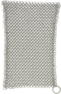 DTDF Cast Iron Scrubber, 8 Inch Stainless Steel Scrubber,
