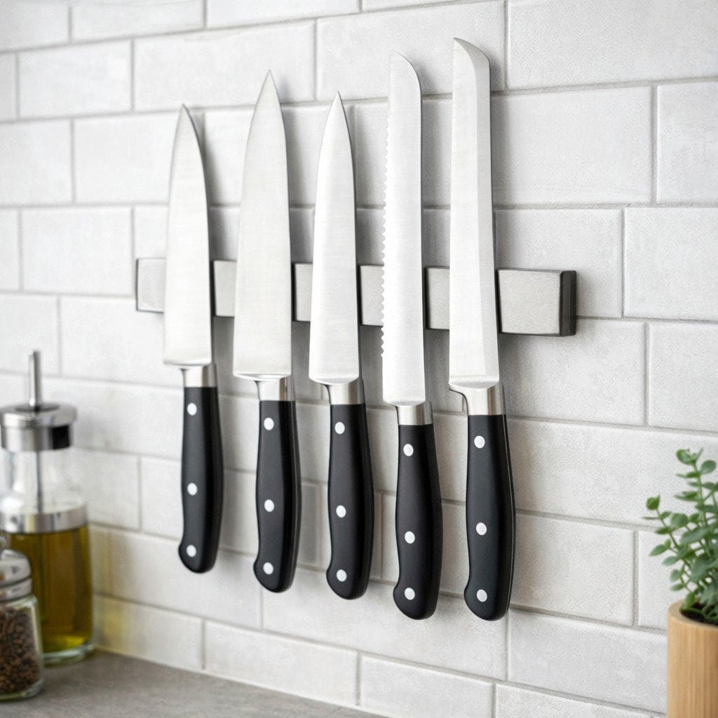 proper knife storage magnetic strip kitchen safety