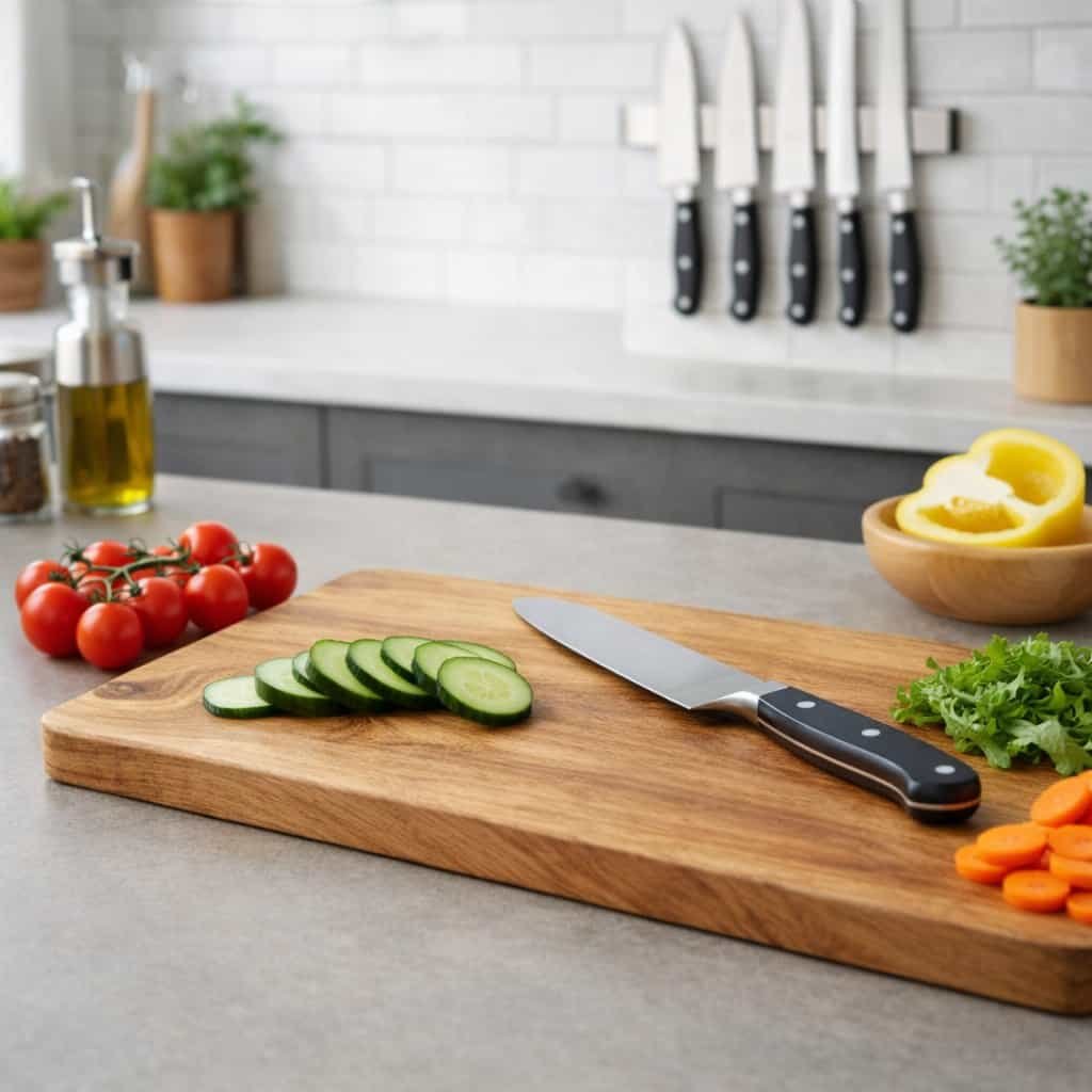 clean organised kitchen workspace safe cooking environment