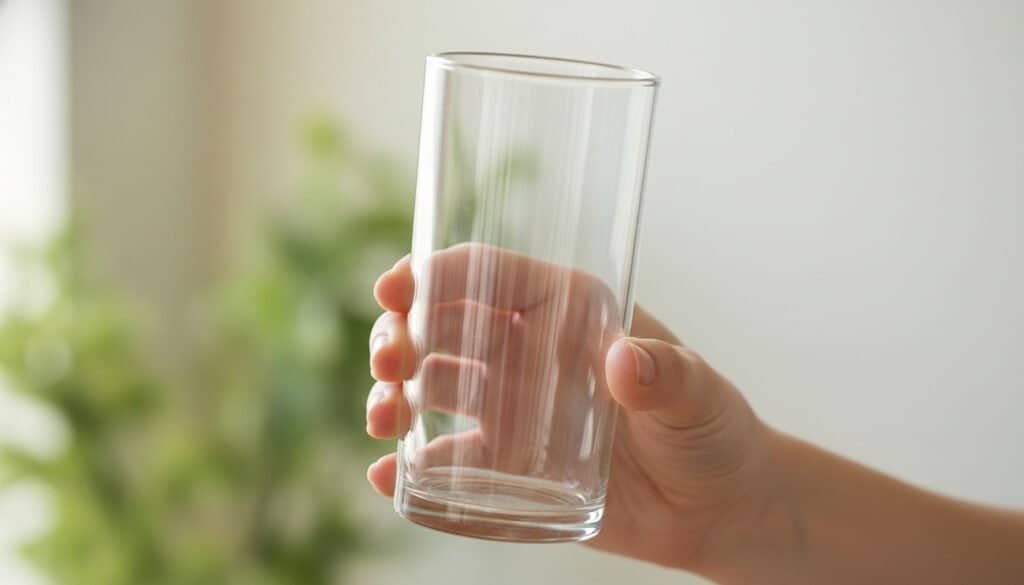 perfectly clean glass with no residue or water stains