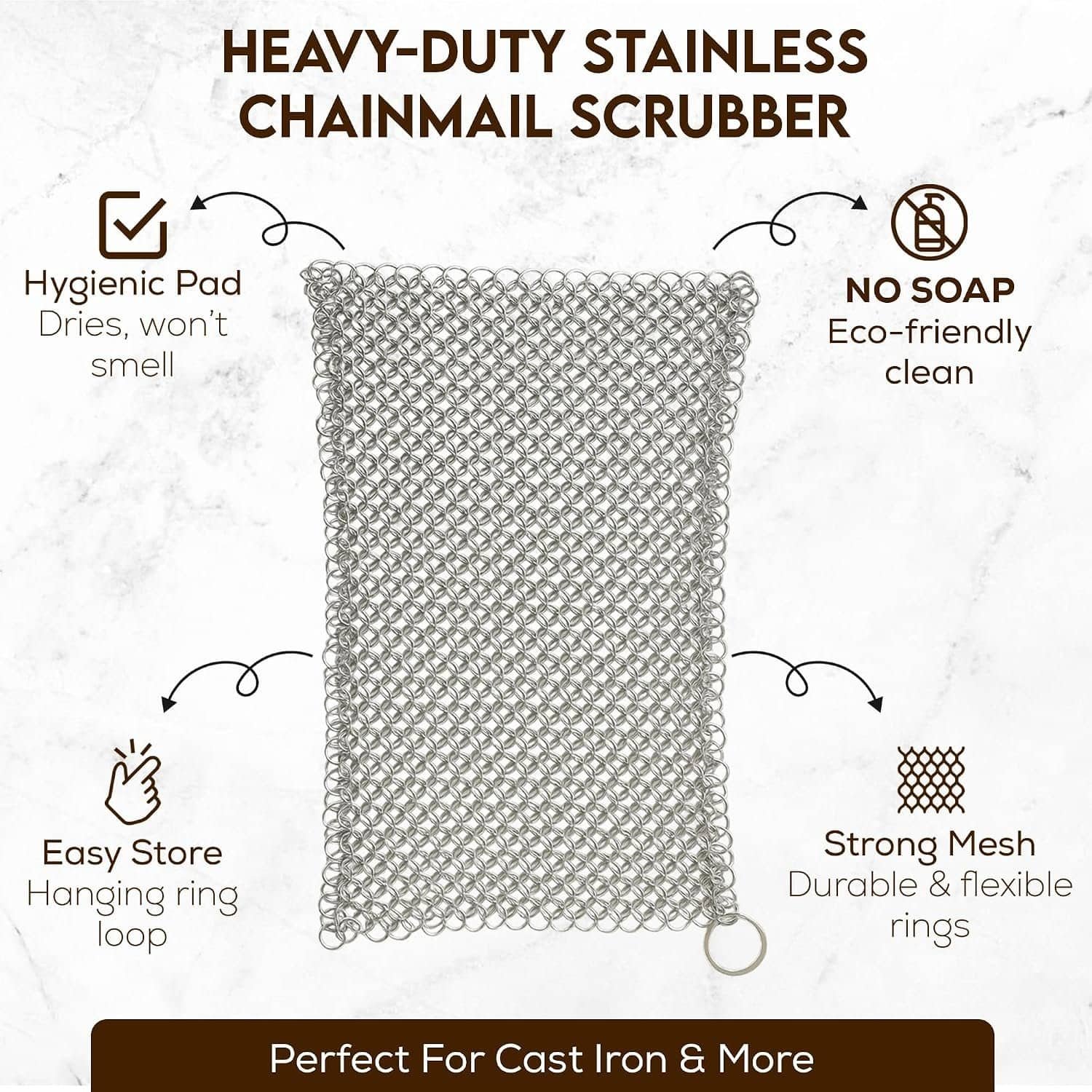 DTDF Cast Iron Chainmail Scrubber - Image 5