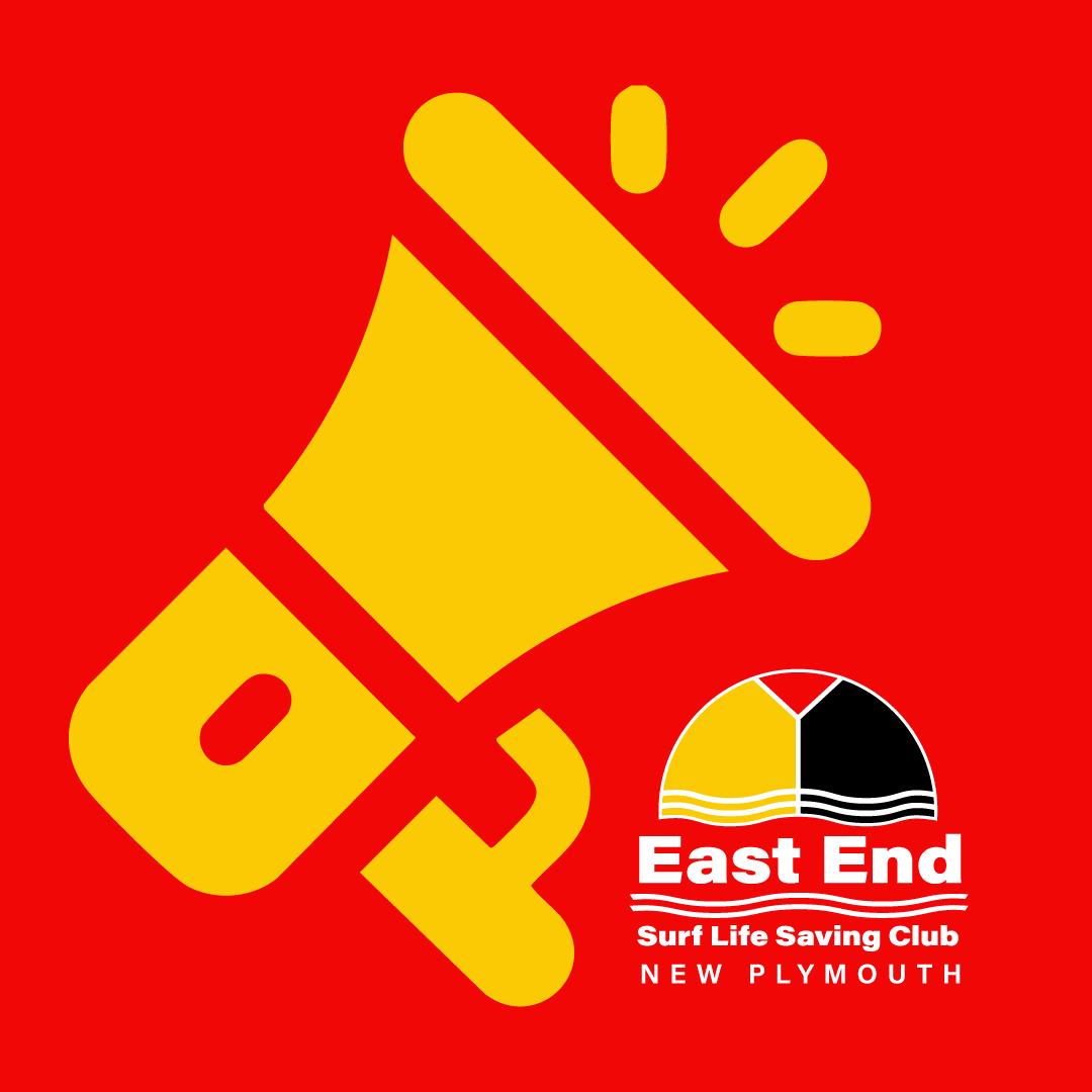 Rescue tube and surf life saving equipment at East End Surf Life Saving Club, New Plymouth.