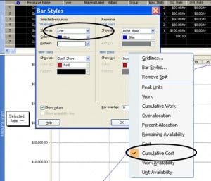 display s-curve in ms project