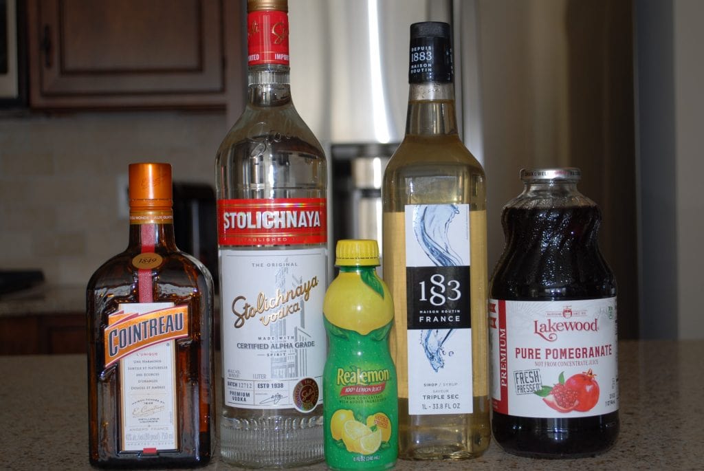 Pomegranate Martini ingredients