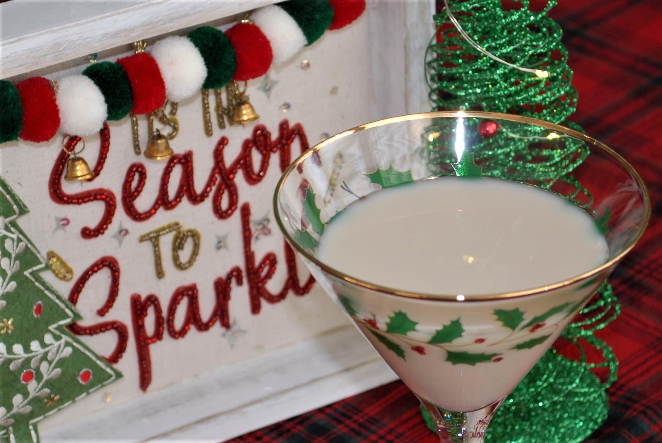 Snowflake Martini made with Vanilla Vodka and White Chocolate Liqueur