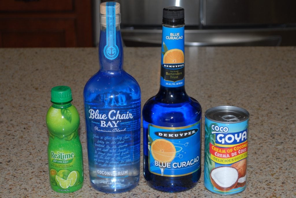 Ice Breaker made with Coconut Rum and Blue Curacao