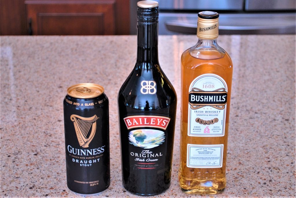 Irish Car Bomb Ingredients: Guinness, Baileys, Irish Whiskey