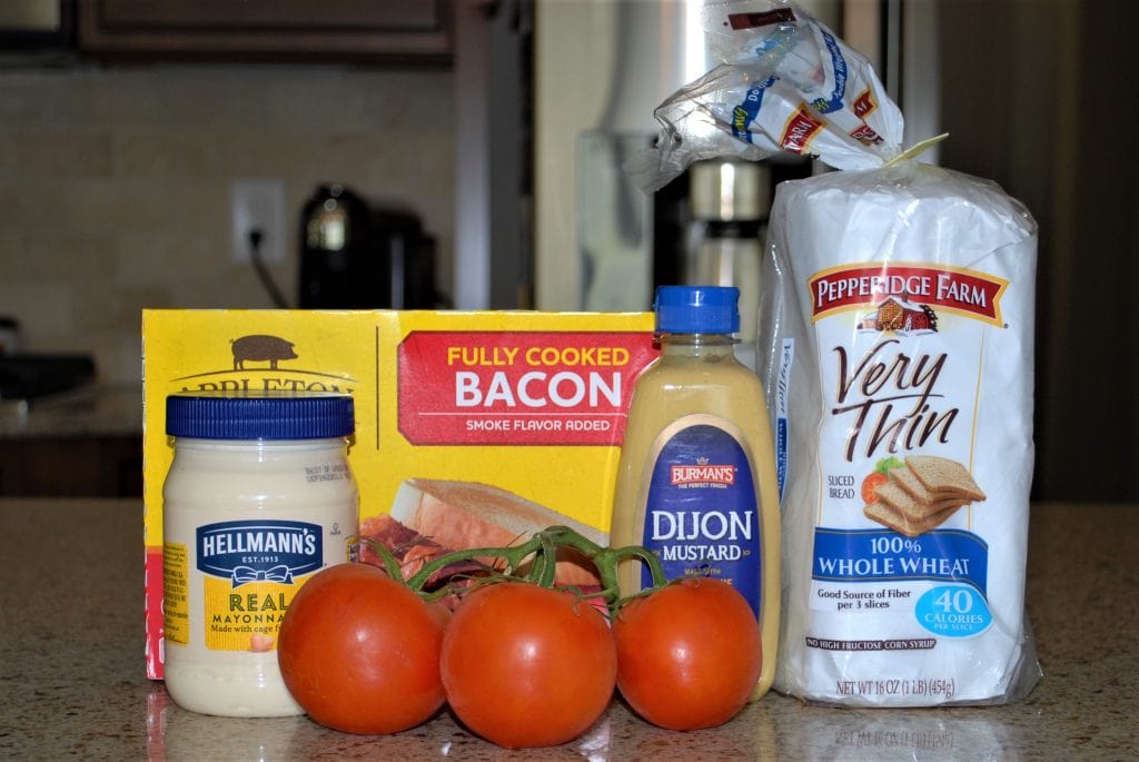 Tomato Bacon Sandwich Triangles Ingredients