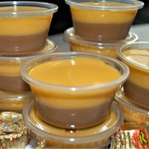 Peanut Butter Cup Jello Shots - The perfect girl's weekend party starter!