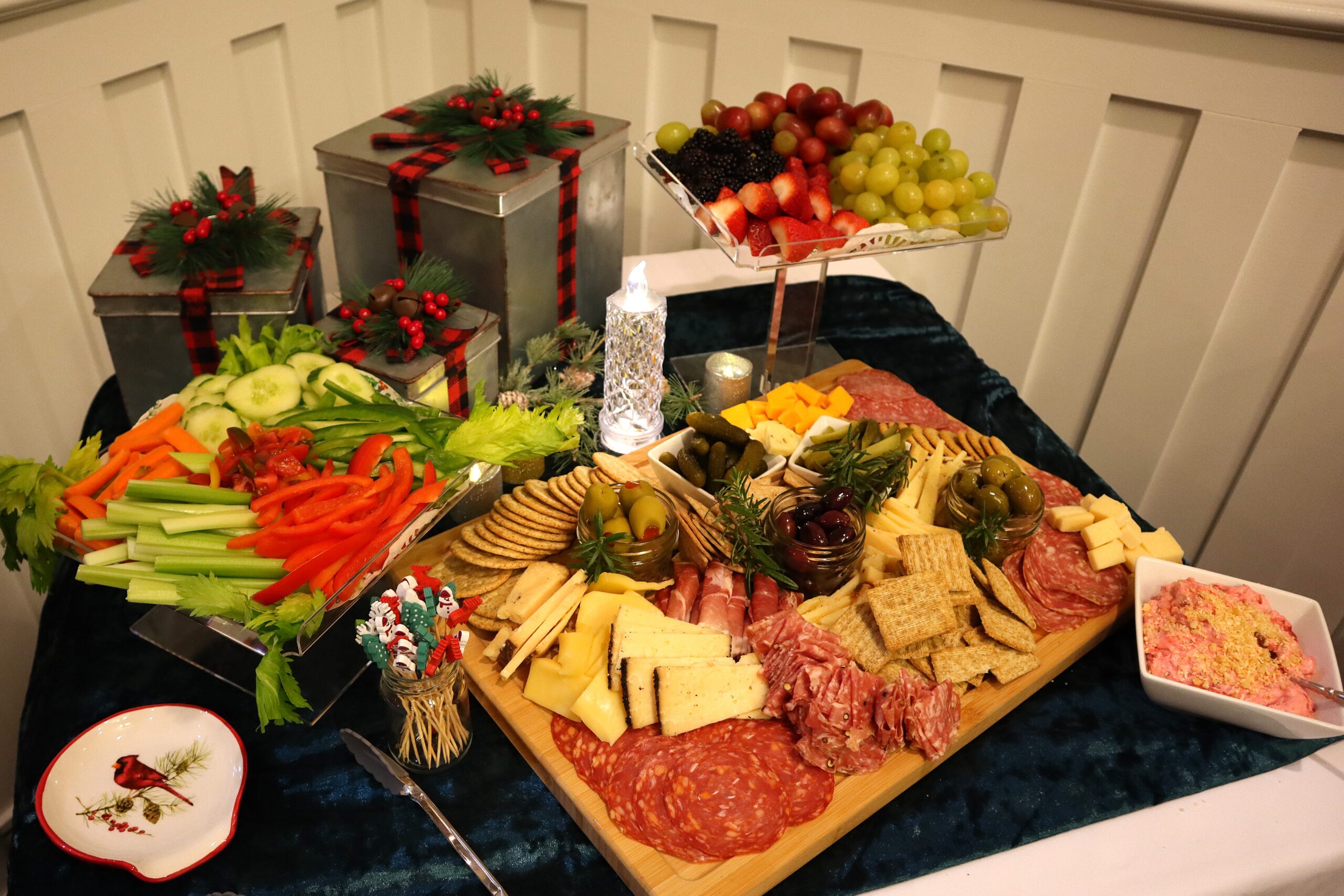 Charcuterie Board, Vegetable and Fruit Trays