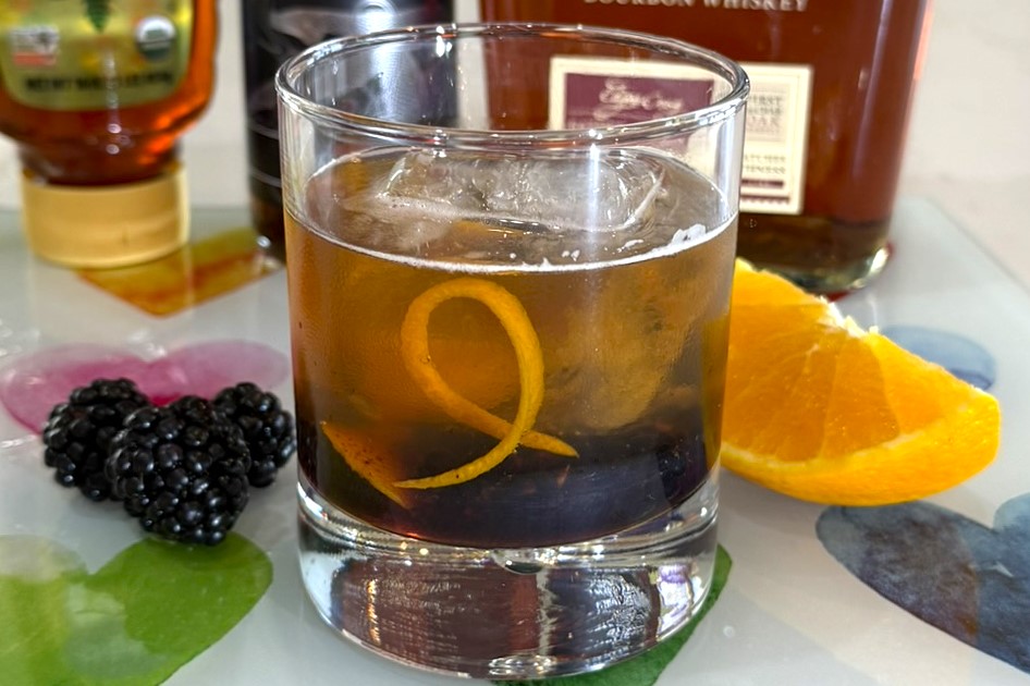 Bourbon Blackberry Mead Cocktail with a twist