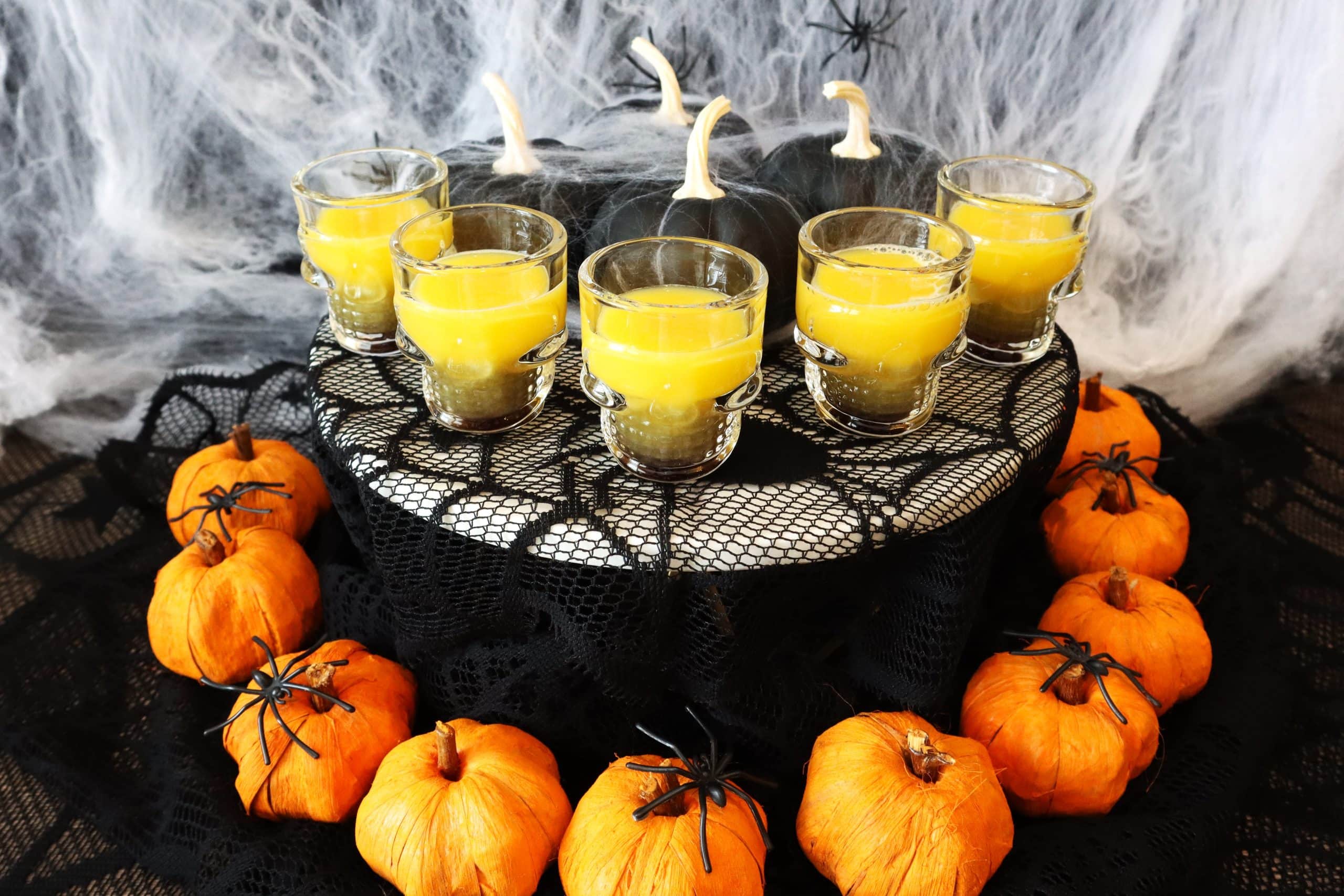 Halloween Shots - The Midnight Sunrise in spooky skull shooter glasses