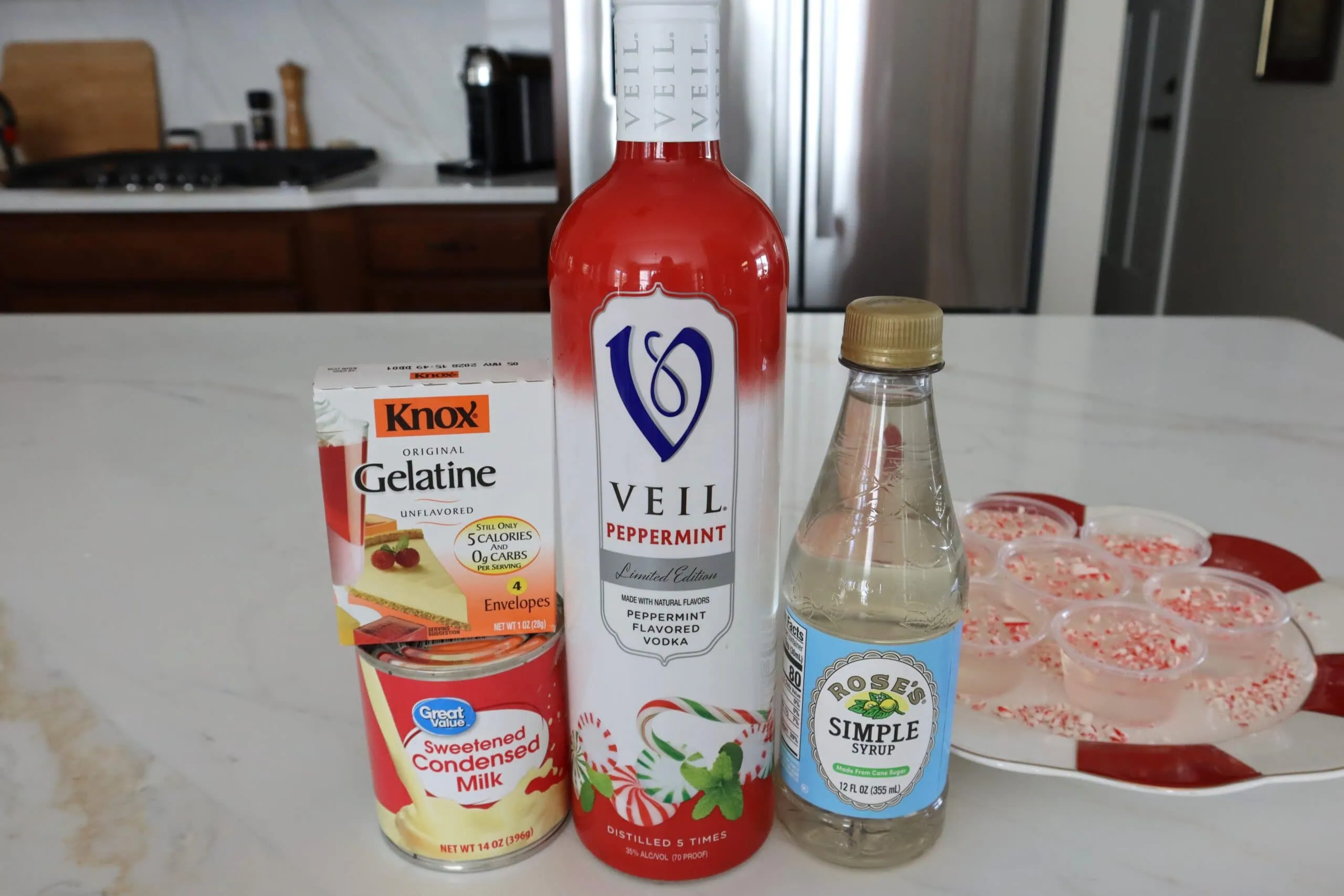 Peppermint Jello Shots Ingredients