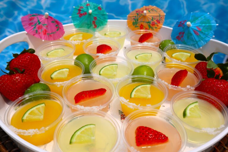 Margarita Jello Shots: Lime, Strawberry and Mango Flavors