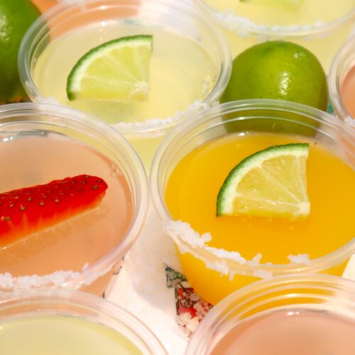 Margarita Jello Shots: Lime, Strawberry and Mango Flavors