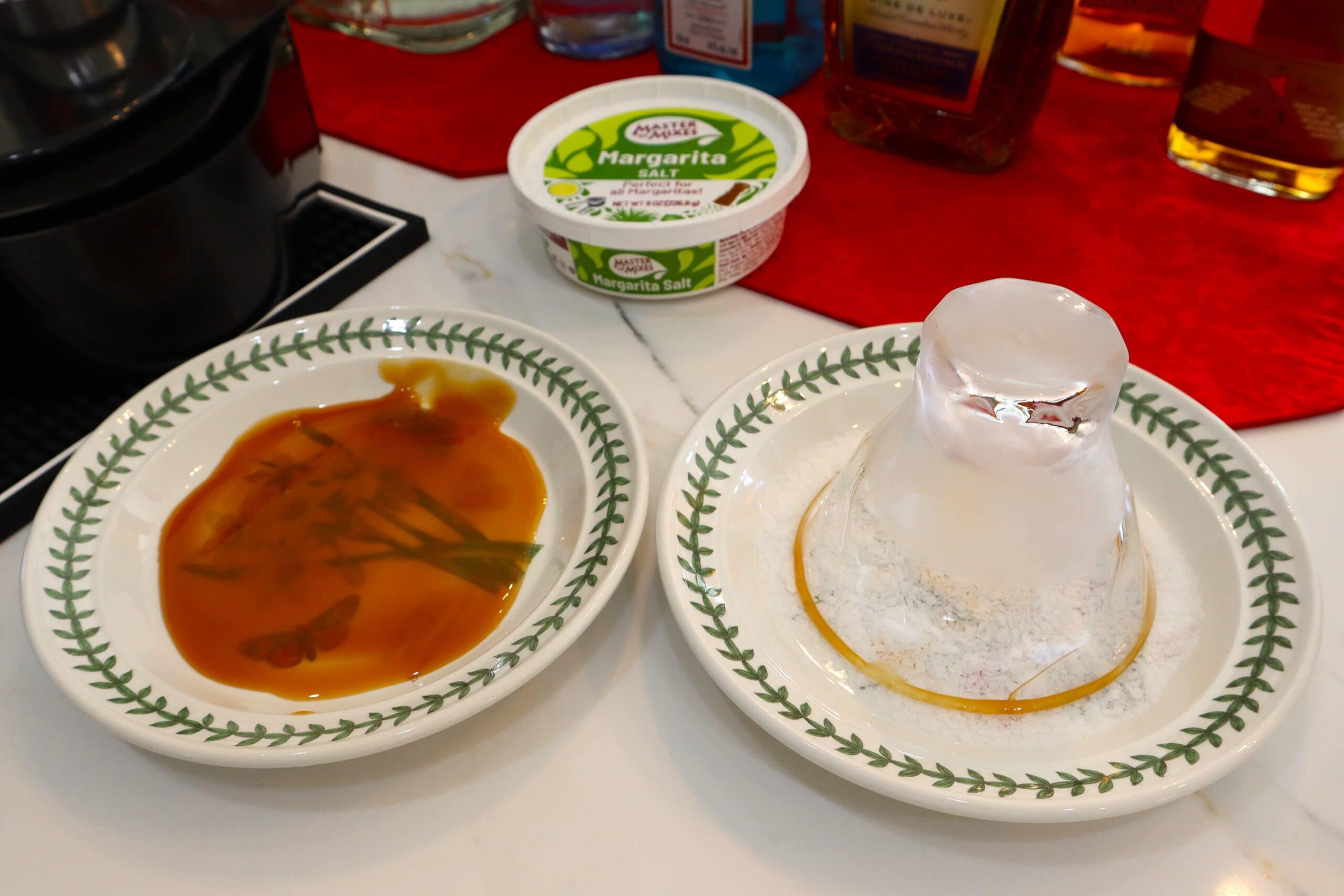 How to Rim the Martini Glass with Caramel and Salt