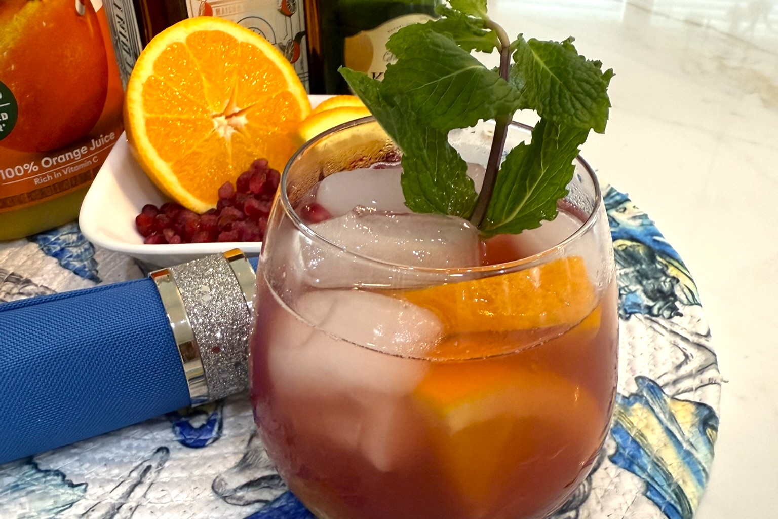 Pomegranate Orange Spritz