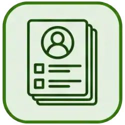 Eco-Time green icon representing eco-friendly resumes and documents.