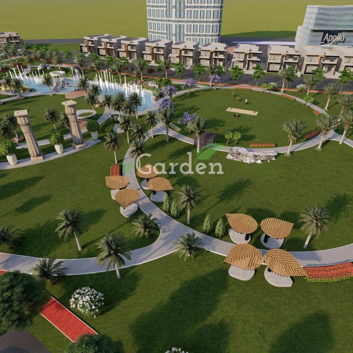 Palm Park walking track and greenery