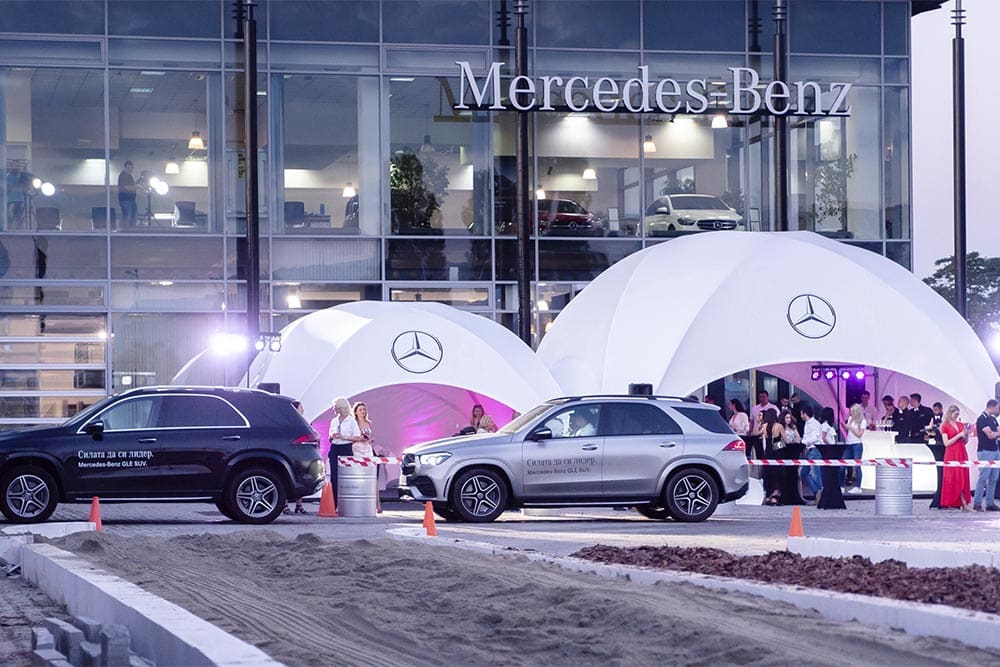 Creative Structures Hexadome Tent at Mercedes Benz Event