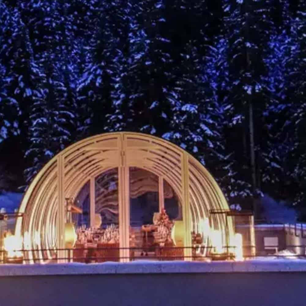 Tubbo transparent restaurant AlpenGold Davos