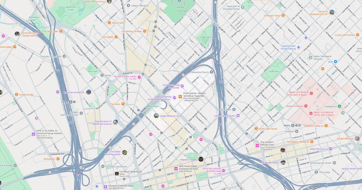 Detailed map of downtown Los Angeles showing streets, highways, and key landmarks for navigation and urban planning.