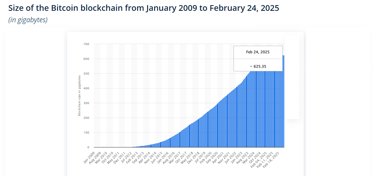 Size-of-the-Bitcoin-blockchain-from-January-2009-to-February-24-2025