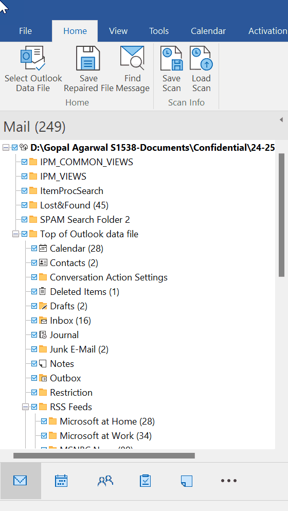 Stellar Repair for Outlook window