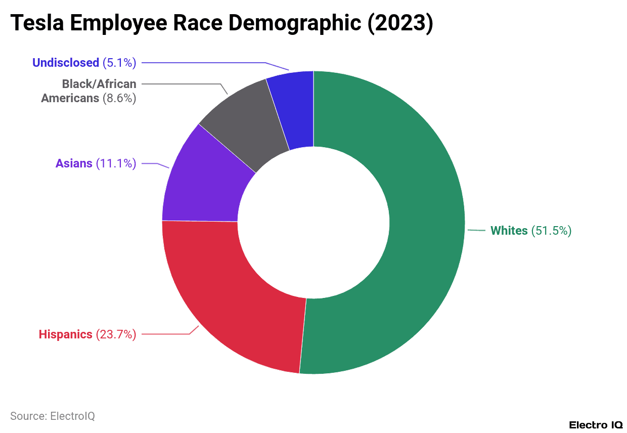 Tesla Employee Race Demographic (2023)