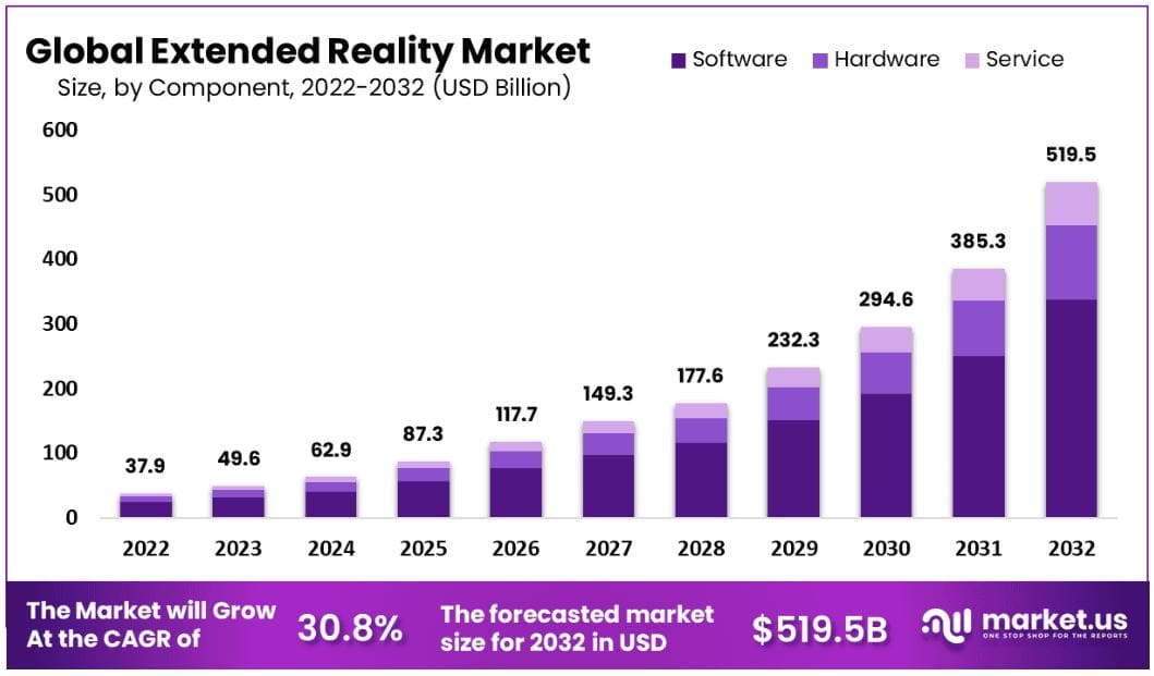 Extended Reality Market Size By Component