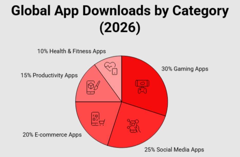 Mobile App Downloads By Category