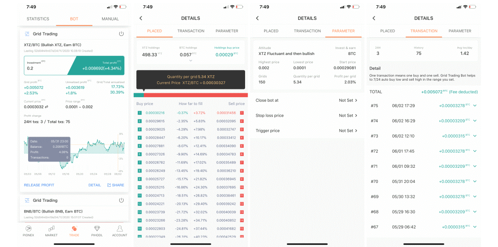 Pionex ships with 16 built-in trading bots, including grid, DCA, arbitrage and spot-futures arbitrage, at 0.05% per trade with no separate subscription. Source: Pionex.