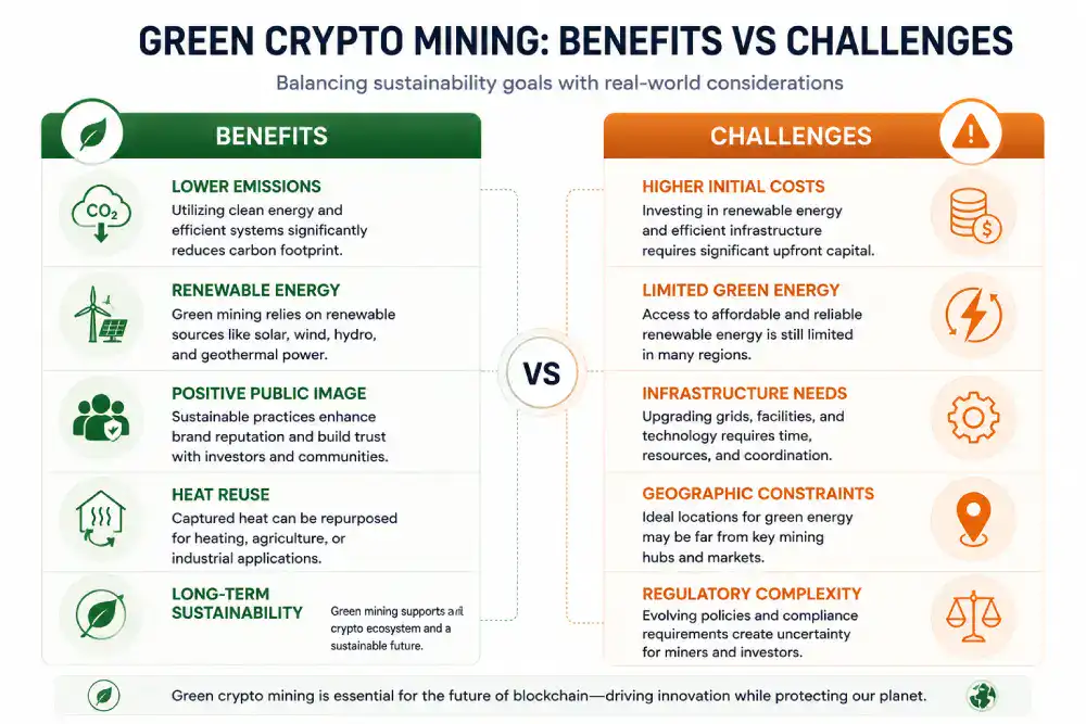 Green Mining Benefits vs Challenges