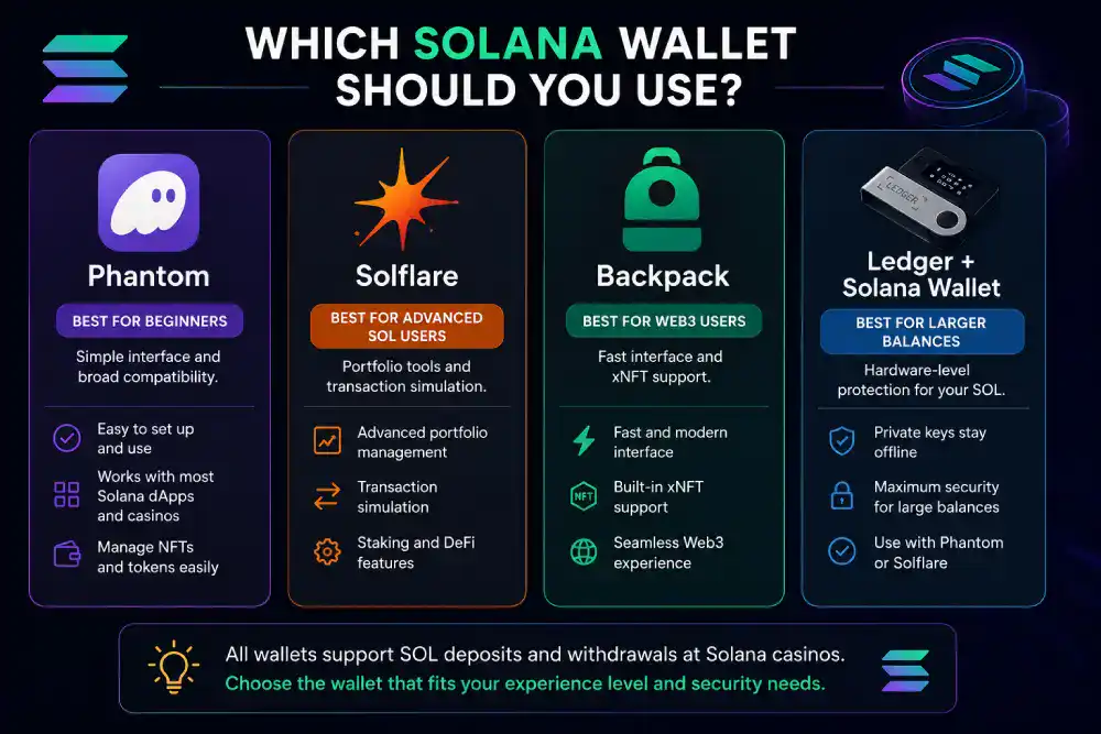 Best Solana Wallet by Player Type