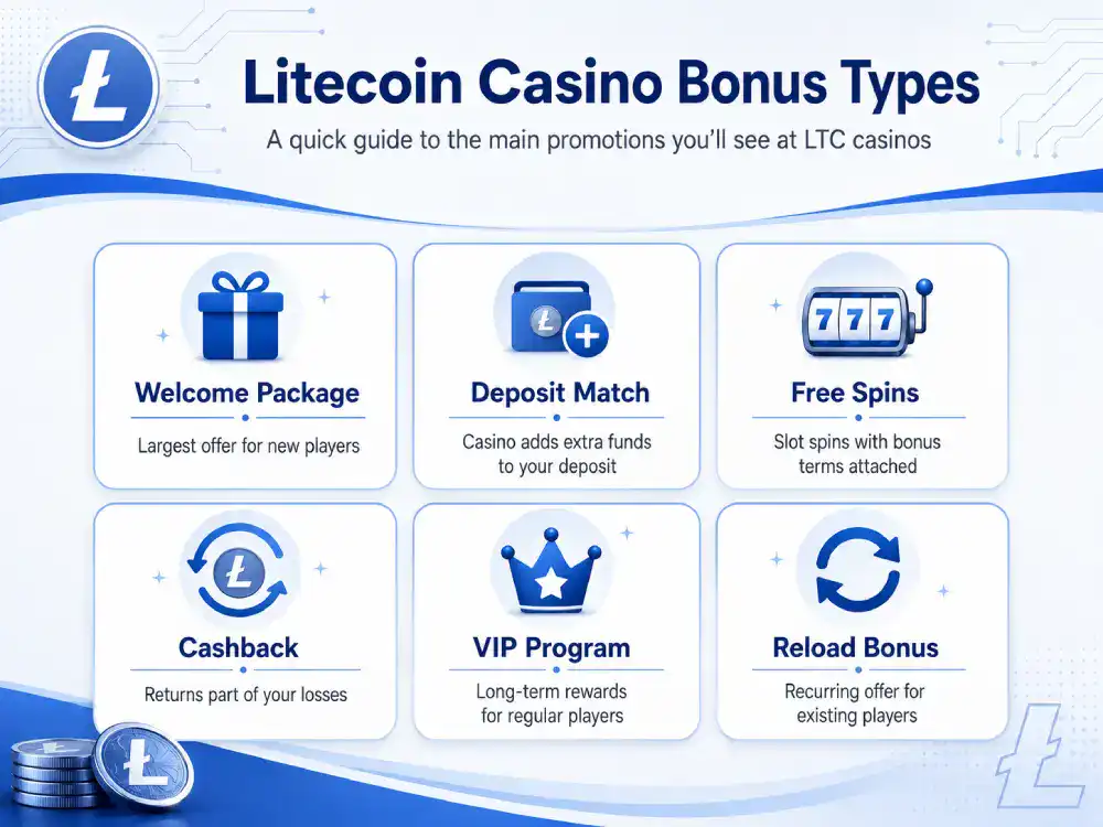 Litecoin Casino Bonus Types Explained