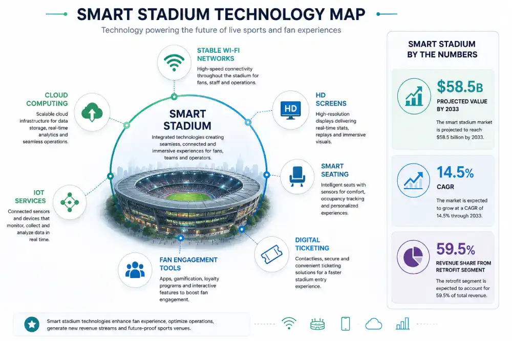 Smart Stadium Technology Map