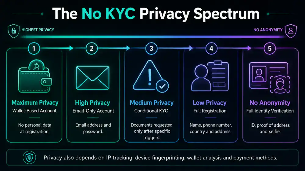 The No KYC Privacy Spectrum