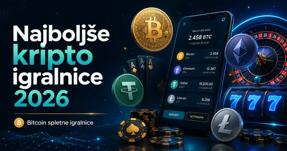 Najboljše kripto igralnice v 2026 – najboljši Bitcoin in kripto kazinoji