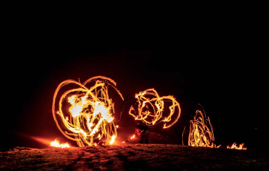 Mesmerizing Beachfront Fire Shows