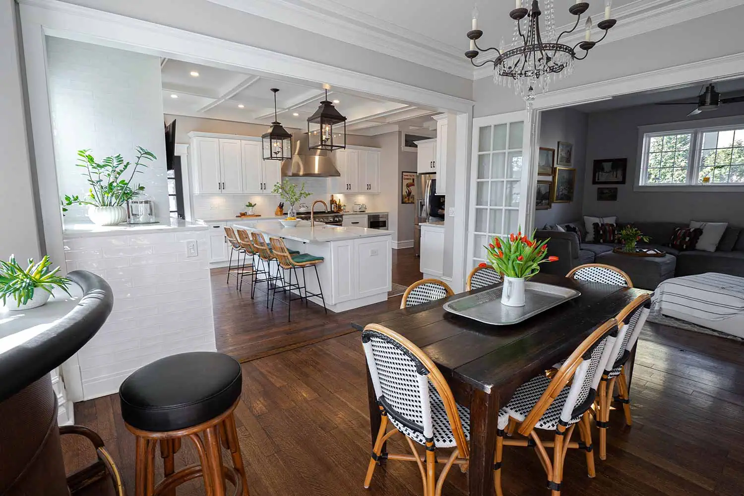 Open concept first-floor home addition by Elik Homes.