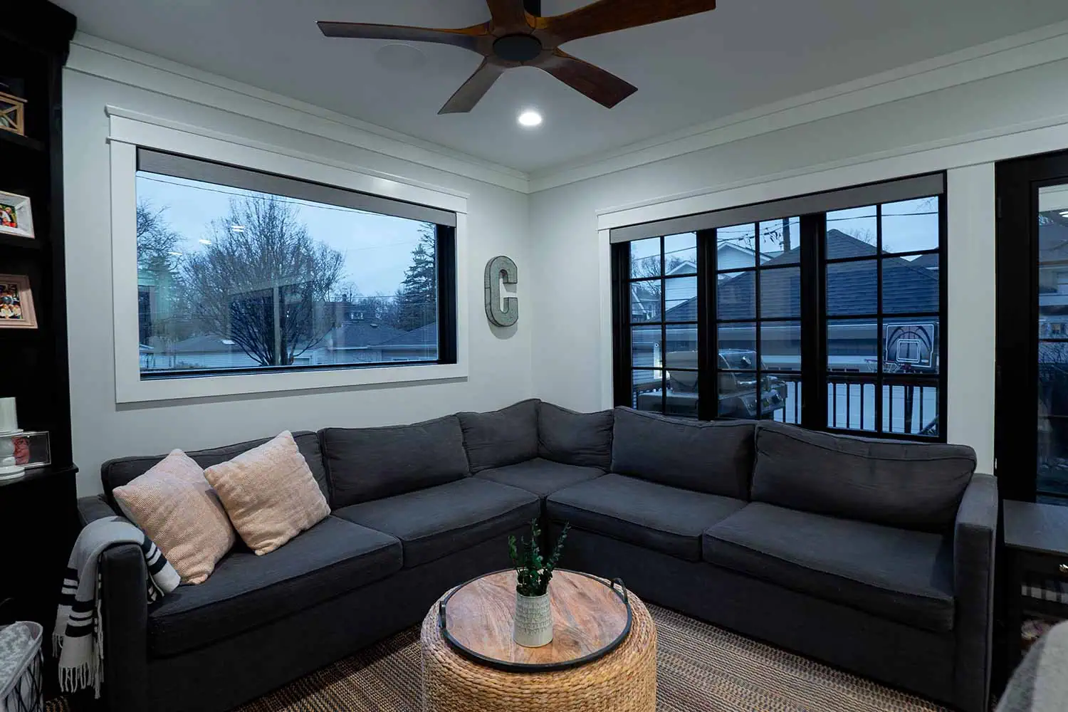 La Grange family room home addition by Elik Homes.