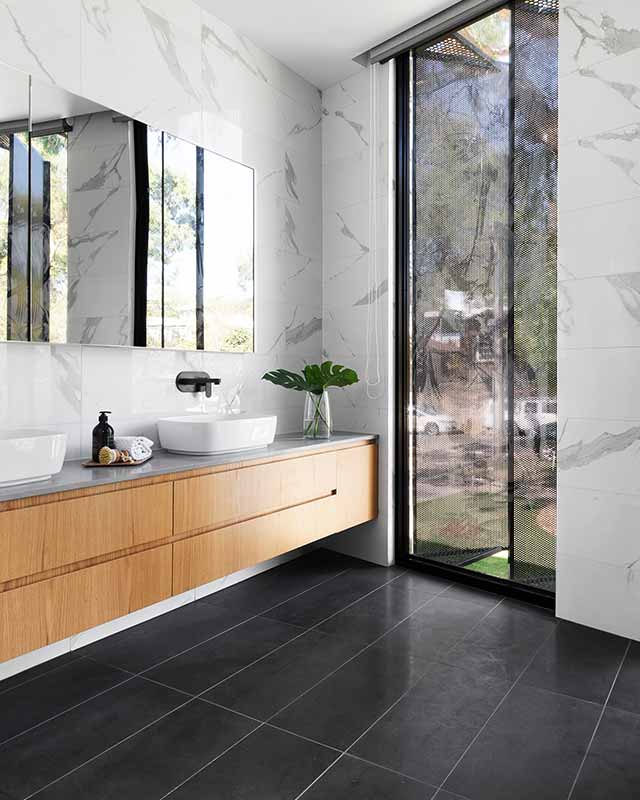 Modern bathroom remodel in La Grange, IL.