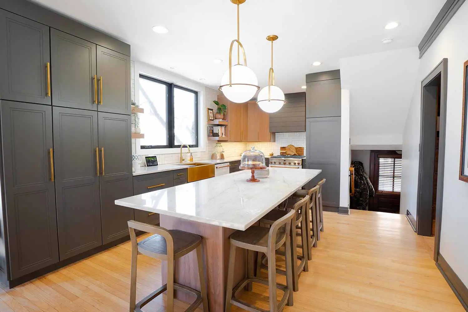 Mid-century modern kitchen remodel by Elik Homes.