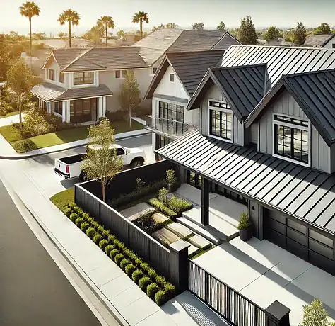 black metal roof california