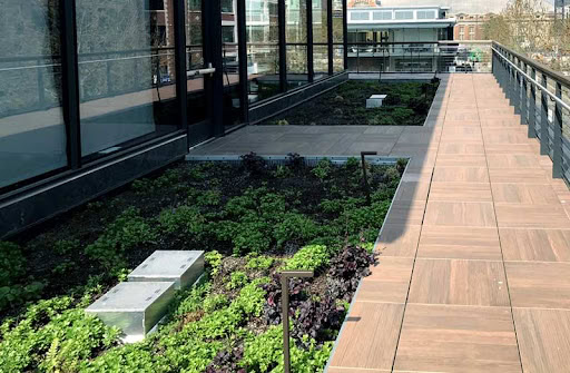green roof with deck