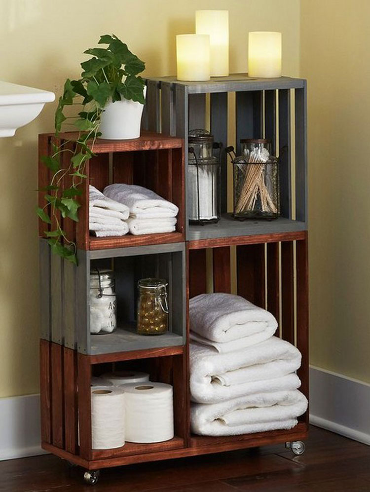 Upcycled Bathroom Storage Ideas