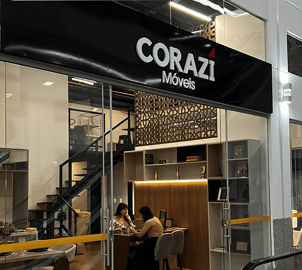As 128 melhores franquias baratas em 2026 - veja a lista Loja física da franquia Corazi Móveis, fachada.