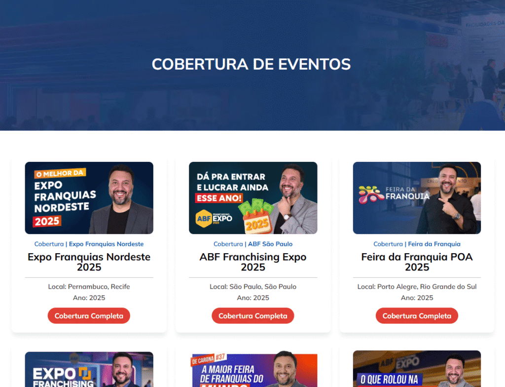 coberturas de eventos