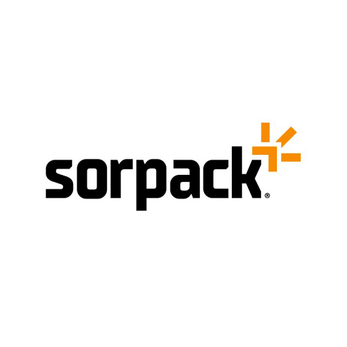 Logomarca da franquia Sorpack, de embalagens.